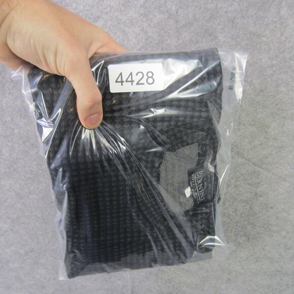 Bernini Beverly Hills Sweater Mens Medium Black Gray Textured Knit Made in Italy - Picture 8 of 8